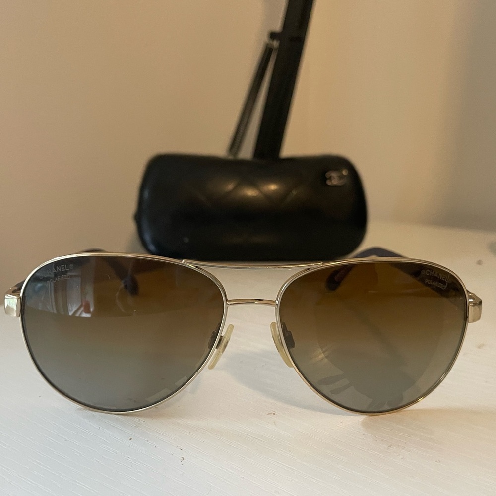 Chanel polarized aviator sunglasses
